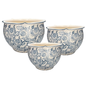 Set\\3 Pot Penelope d41xh29 light blue