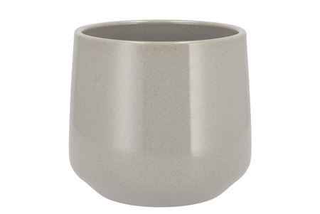 <h4>Ceramic Grey Stone Pot Berlin 18cm</h4>