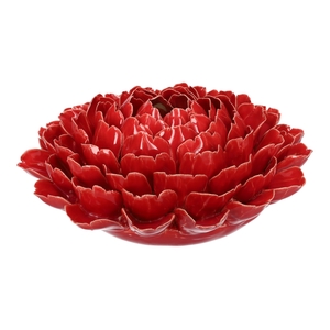 DF03-731110200 - Vase Lotus d19xh8.5 red