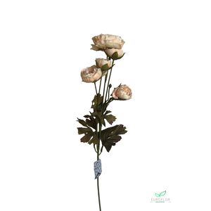 SILK FLOWERS - RANUNCULUS SPRAY CREAM 61CM