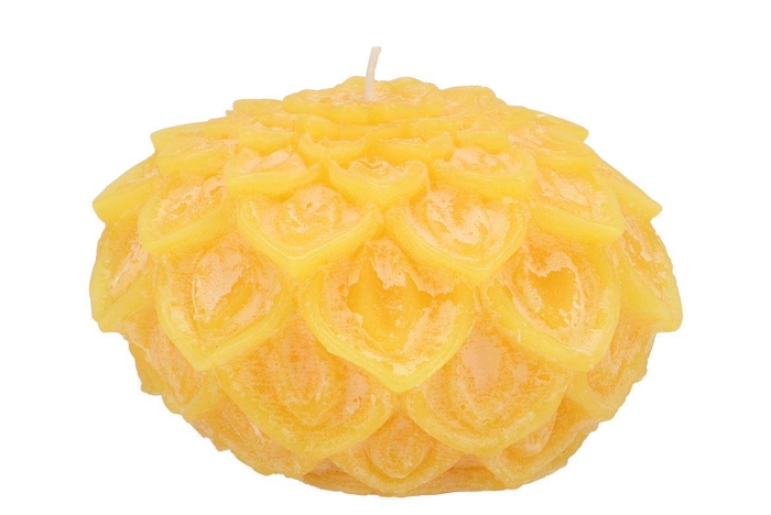 <h4>Candle Dahlia Yellow 15x10cm Nm</h4>