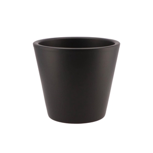 Vinci Matt Black Container Pot 21x19cm Nm
