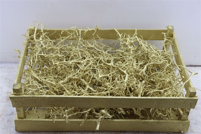 <h4>Bonsai Wood Gold Glitter P Crate</h4>