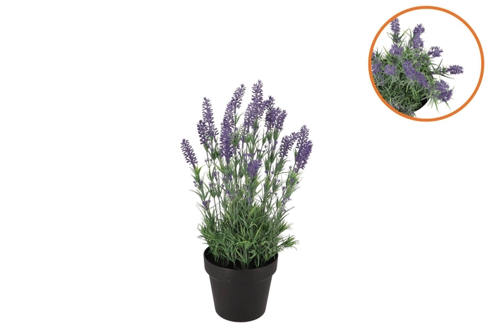 Silk Lavender Purple In Pot S 15x15x20cm