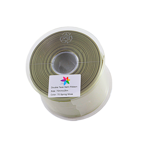 Satin Ribbon Spring Moss X25M