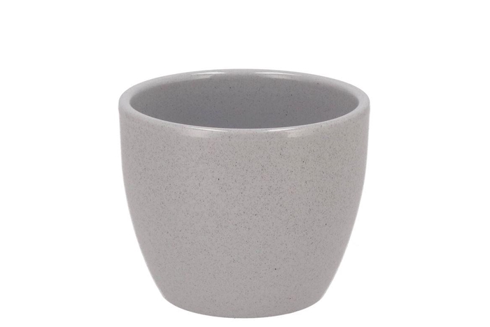 Ceramic Grey Stone Pot 10x8,5cm