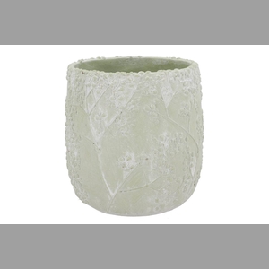 Alaska Gypsy Green Whitewash Pot 23x23x24cm Nm