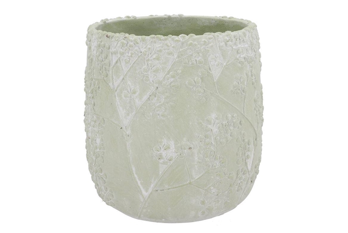Alaska Gypsy Green Whitewash Pot 23x23x24cm Nm