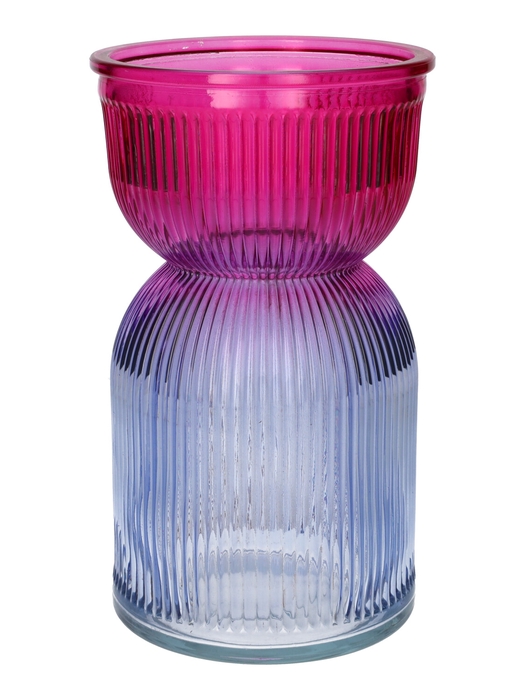 <h4>DF02-665590900 - Vase Same duo d12xh21 fuchsia/ lavender</h4>