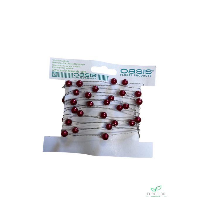 <h4>OASIS PEARLS ON WIRE DARK RED 3M</h4>