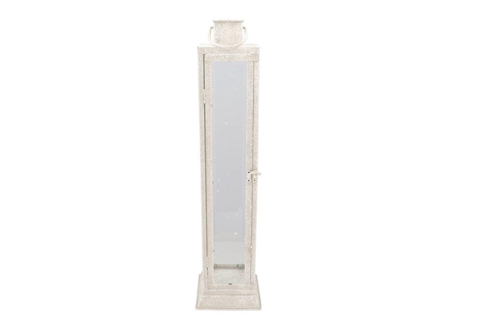 <h4>Kaya White Lantern Metal 17x17x69cm</h4>