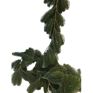 SILK FLOWERS - PINE GARLAND NISSE THIN GREEN 180CM