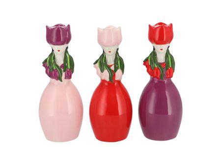 <h4>Lucy Dutch Pink/red/purple Mix Vase Tulip Woman As</h4>