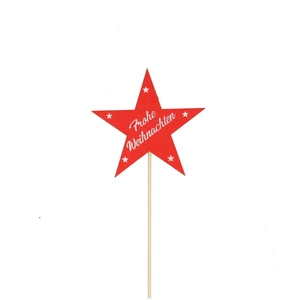 Christmas sticks 15cm Star Fr.Weihnachten 7cm