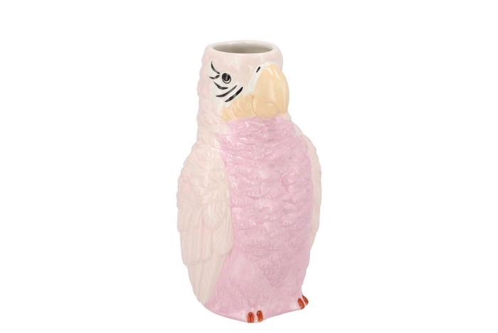 Kyra Pink Parrot Vase 13x11x23cm