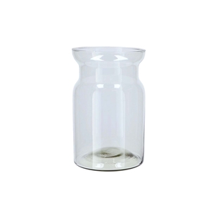 Glass Milk Bottle Roca Clear 16x25cm