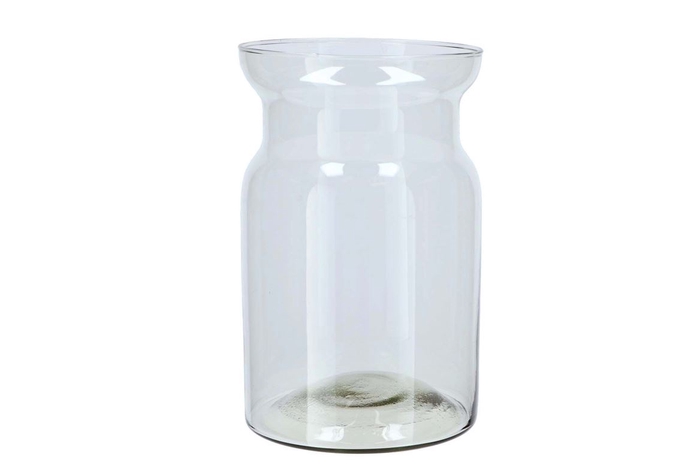Glass Milk Bottle Roca Clear 16x25cm
