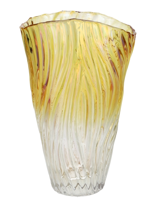 <h4>DF02-741513300 - Vase Belora 19x12x30 ochre</h4>