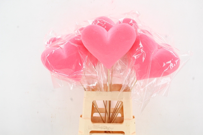 <h4>Stick Heart Fl. Bold Pink 20cm</h4>