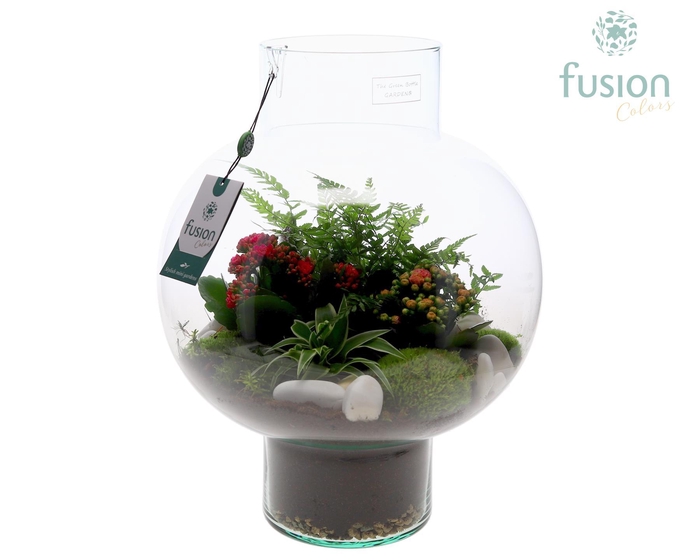 <h4>Green Bottle Laura Large met arrangement</h4>