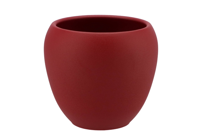 Vinci Red Velvet Flower Pot 17x15cm