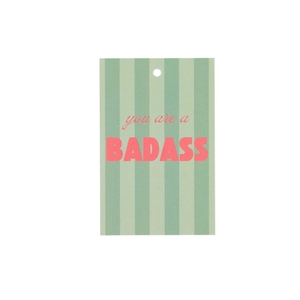 Gift Bouquet Card Badass Green 6x9cm P/25