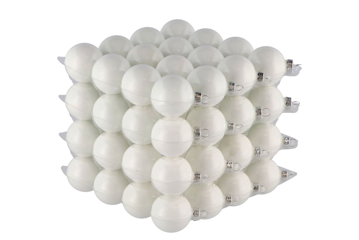 <h4>Glass Ball Shiny White 40mm P/64</h4>