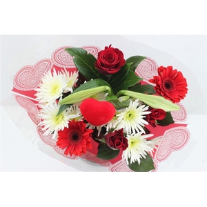 Boeket Splash Rood Valentijn