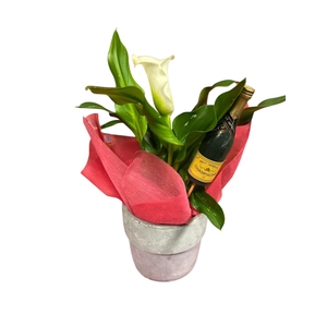 zantdeschia blanc tissu ceramique