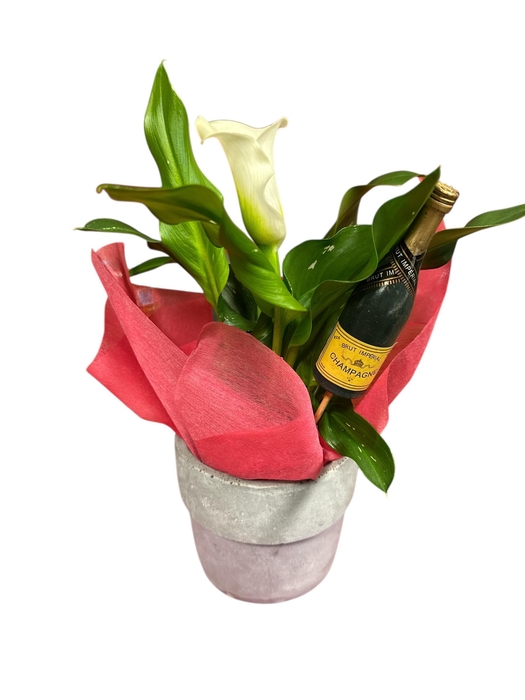 zantdeschia blanc tissu ceramique