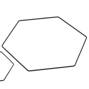 METAL HEXAGON 20CM BLACK