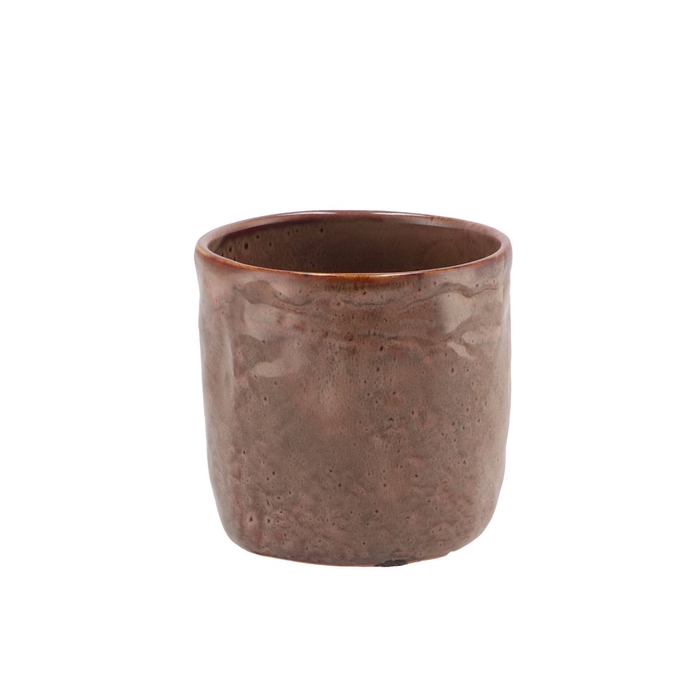 <h4>Iron Stone Old Pink Glazed Pot 12x11cm</h4>