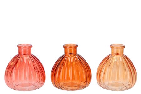 <h4>Karakum Coral Sunset Glass Bottle 9x9x10cm</h4>