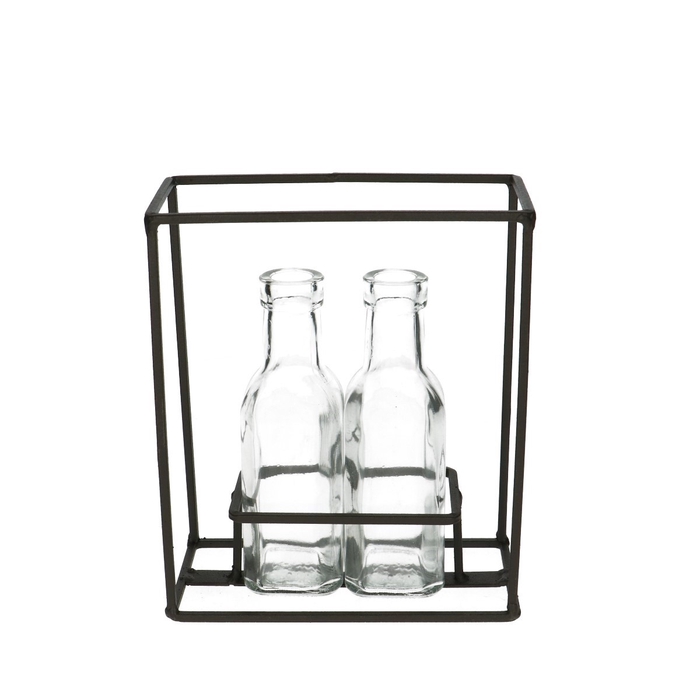 <h4>Glas Fles Rek+2fles d03/5*16cm</h4>