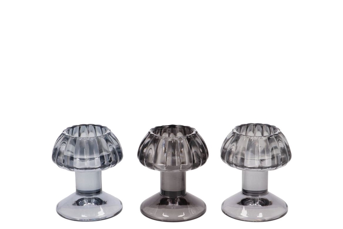 <h4>Nova Black T-light Mushroom Structure Ass 8x8x9cm</h4>