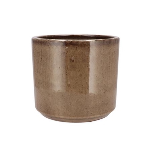 Javea Cilinder Pot Glazed Taupe 24x21cm