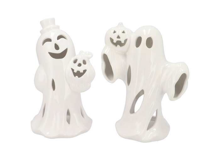 <h4>Jolie Jolly White Ghost T-light 17x10x22cm</h4>