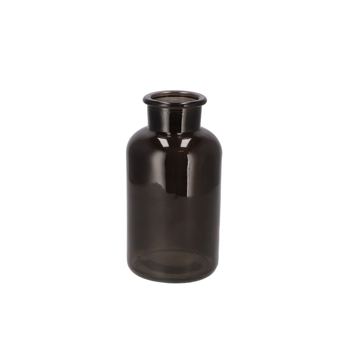 <h4>Dry Glass Black Clear Milk Bottle 10x20cm Nm</h4>