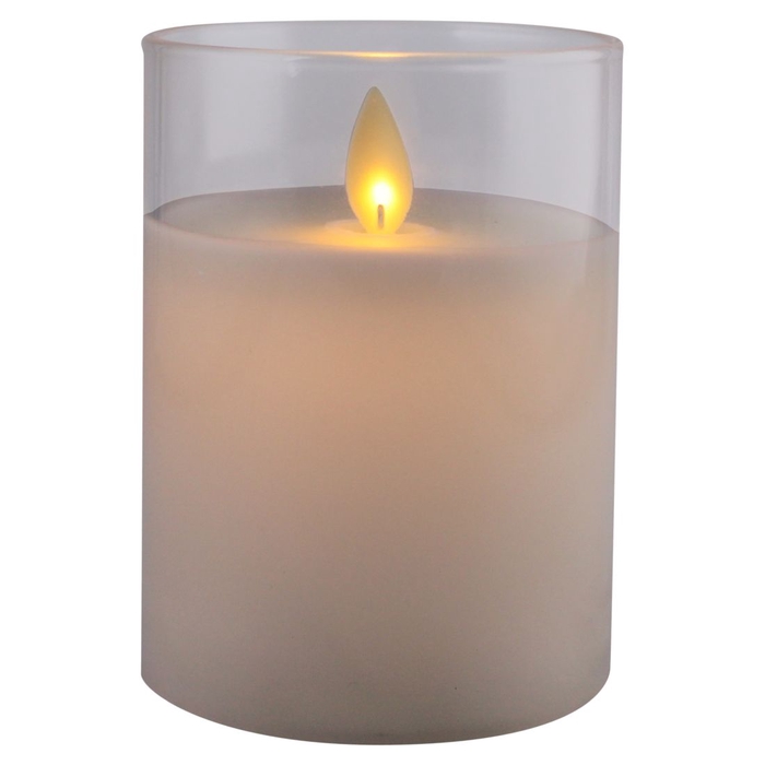 <h4>DF12-MB-11205 - Led candle wax glass 10cm pink</h4>