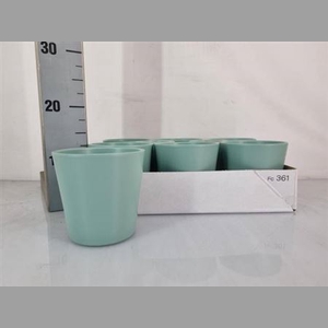 Keramiek Pot Mat Green H13 D12