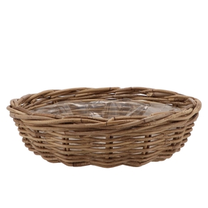 Rattan Bowl Basket Sphere 41x12cm