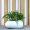 VASO SEIXO 21 X 16 CM ANTIQUE BRANCO