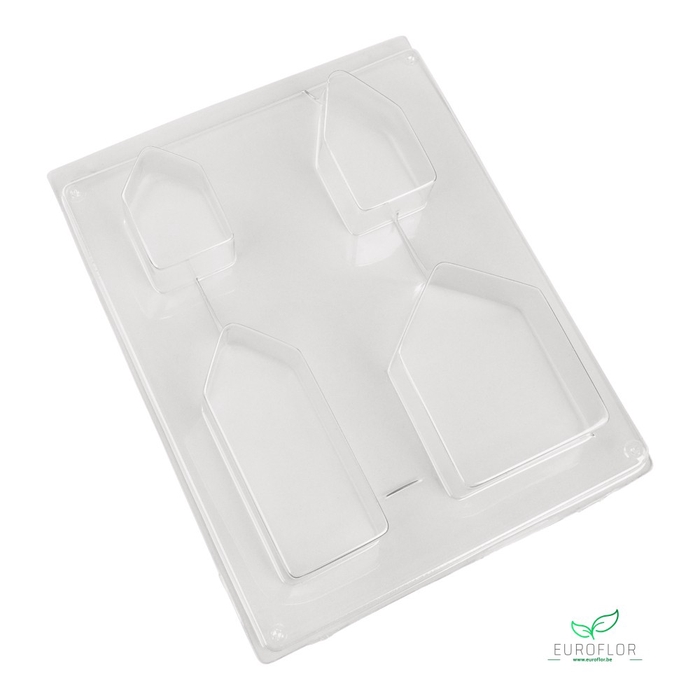 GIETVORM HUIZEN 4PCS 5,5-10CM (3CM DIEP)
