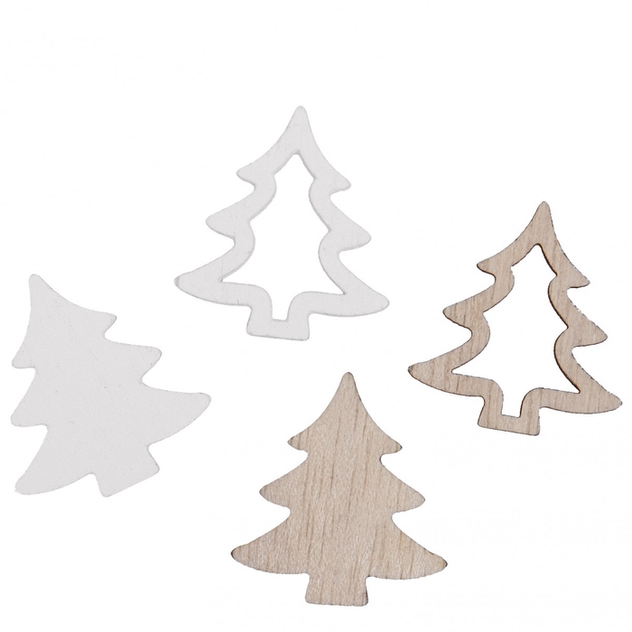 Kerst Hout boom d2.5cm x48