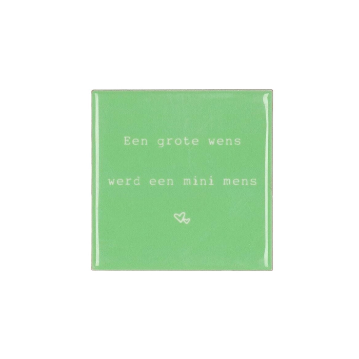 <h4>Tile Een Grote Wens Green 10x10x1cm Nm</h4>