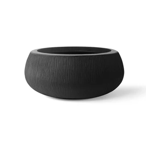 VASO RELEVO OVAL 23 PRETO
