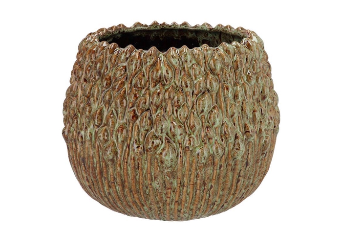 <h4>Quinty Brown Pot Active Glaze 26x26x20cm</h4>