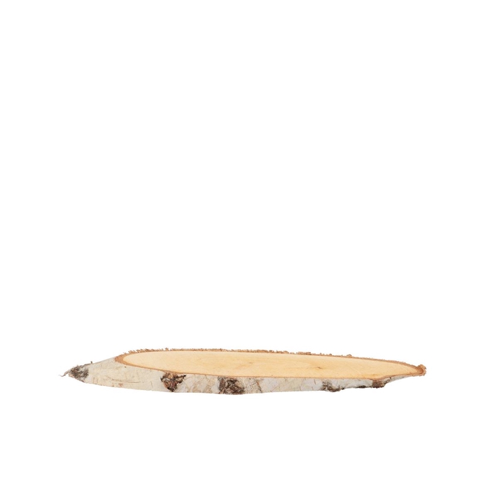 <h4>Nature Birch Slice Oval D12-16cm / L25-30cm X 2cm</h4>