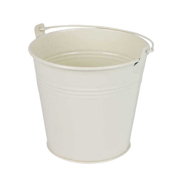 <h4>Bucket Sevilla zinc 13xH13cm - ES12 cream gloss</h4>
