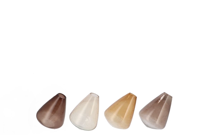 <h4>Delight Natural Brown Mix Drop Vase Ass 15x20cm</h4>